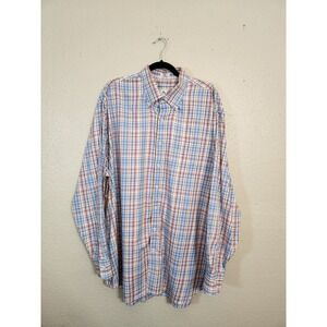 Peter Millar Multicolor Plaid Button‎ Down Shirt Long Sleeve Cotton Casual XXL